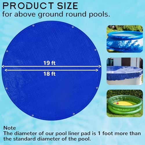 Pool Pads for Above Ground Pool, Pool Mat Tarp for Under Pool Ground Cloth 18FT gallery