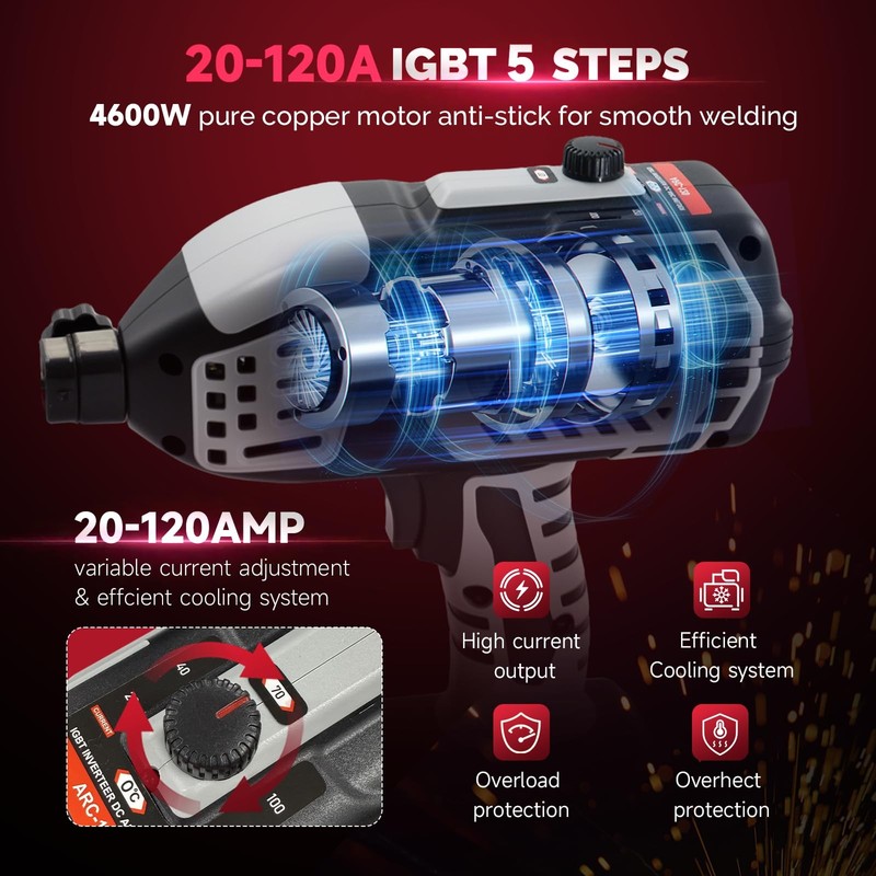 Portable Welding Machine Handheld Welder - 110V IGBT Inverter 20-120A Hand Held gallery