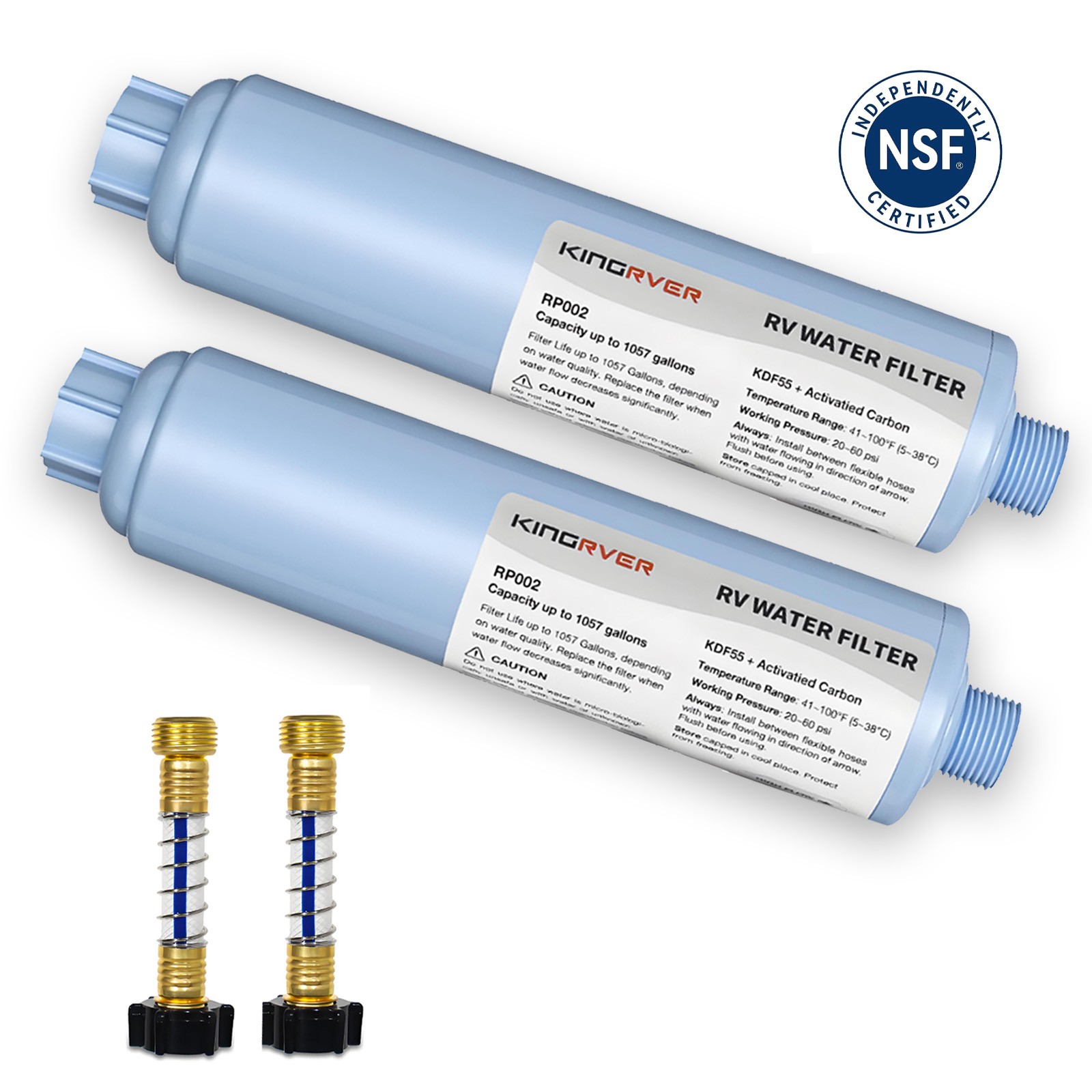 2-Pack RV Water Filter Hose Protector Inline Hose Water Filter Camper Filter gallery
