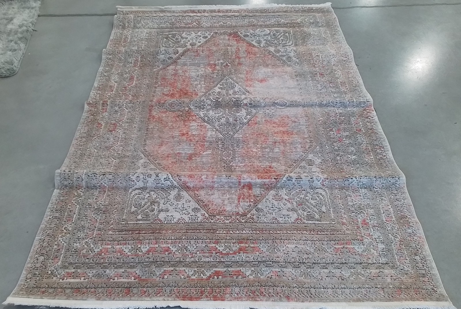 ROSE / GREY 5'-3" x 7'-6" Back Stain Rug, Reduced Price 1172777521 SHV725Q-5 gallery
