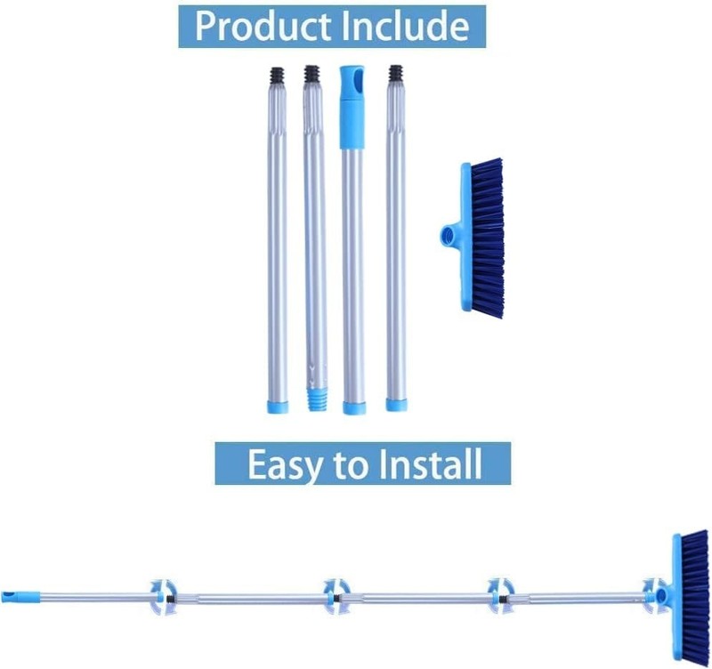 YONILL Deck Brush with Long Handle 50 Inch Floor Scrub Stiff Bristle gallery
