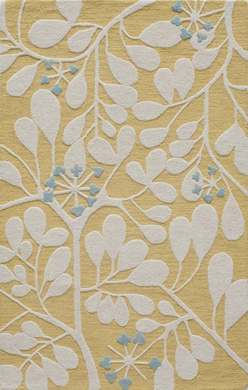 Hand Tufted Botanical Rug – Loop & Cut Pile Soft Modern Floral Carpet Design Rug gallery
