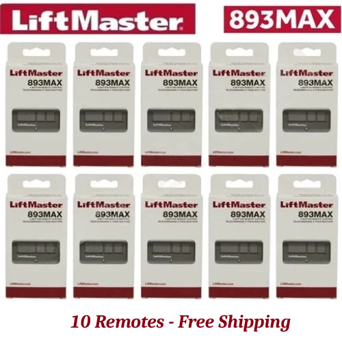 10 Pack 893MAX LiftMaster 3 Button Remote Control Garage Door Opener gallery