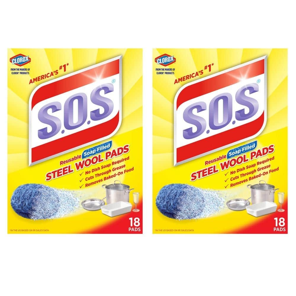Steel Wool Soap Scouring Pads (18-Pack) (2-Boxes) gallery