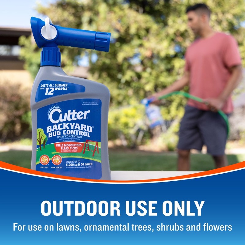 (4 pack) Cutter Backyard Bug Control Spray Concentrate, QuickFlip Hose-End Spray gallery