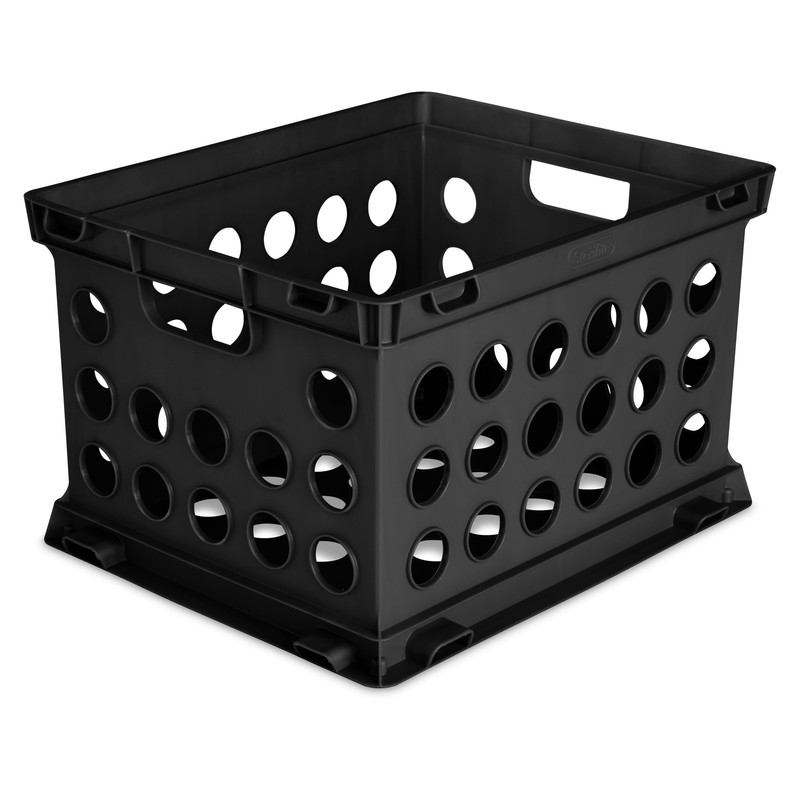 (6pack)File Crate,Versatile Plastic Bin,Letter or Legal-Sized File Storage,Black gallery
