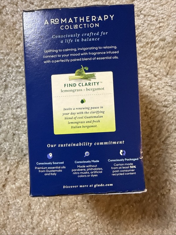 Glade Aromatherapy Essential Oil Diffuser Find Clarity Bergamot & Lemongrass gallery
