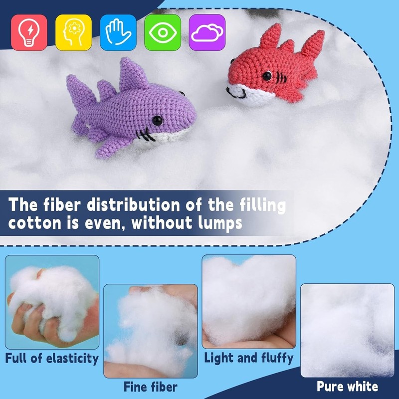 Versatile 4.18lb Polyester Fiber Fill for Stuffed Animals and Decorative Pillows gallery