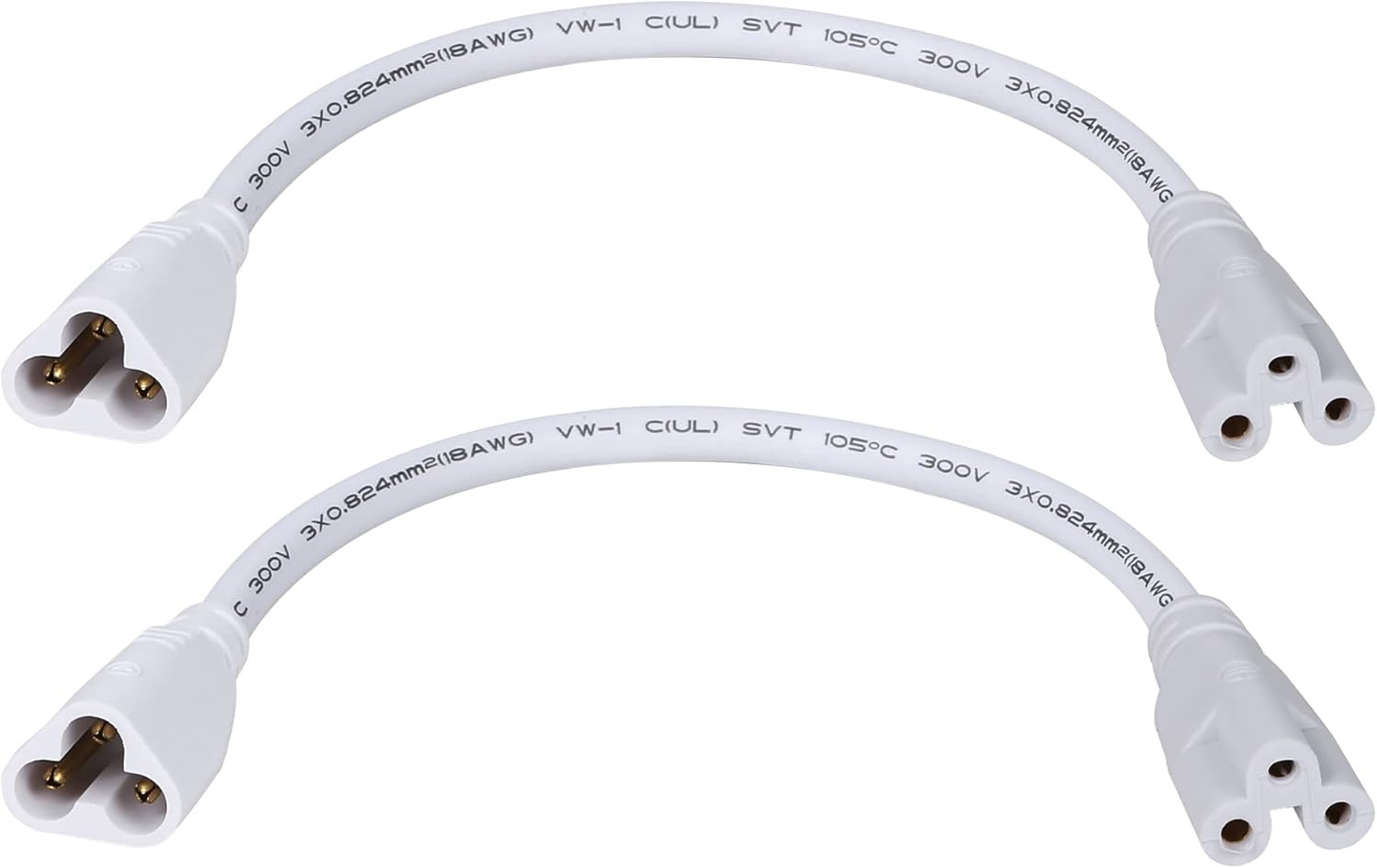 UL-LP Certification T5 T8 LED Tube Connector Adapter Cable Wire 8.5 Inch Male to gallery