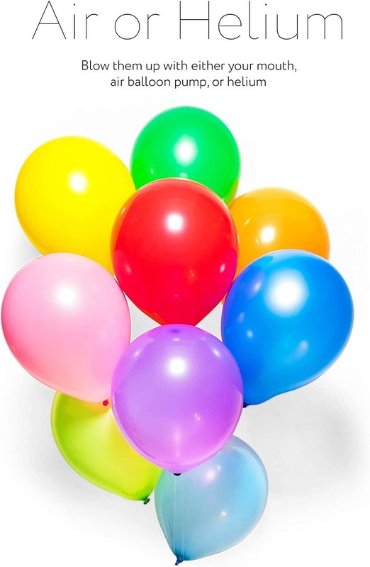 Dusico® Balloons Rainbow Set (100 Pcs) 12 Inches, Assorted Bright Colors-1Pack gallery