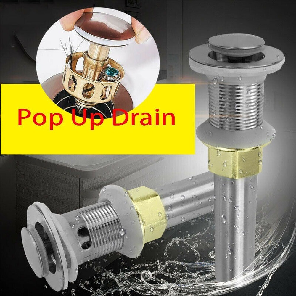 Bathroom Sink Drain with Overflow Vanity Pop Up Drain Stopper Assembly Vessel gallery