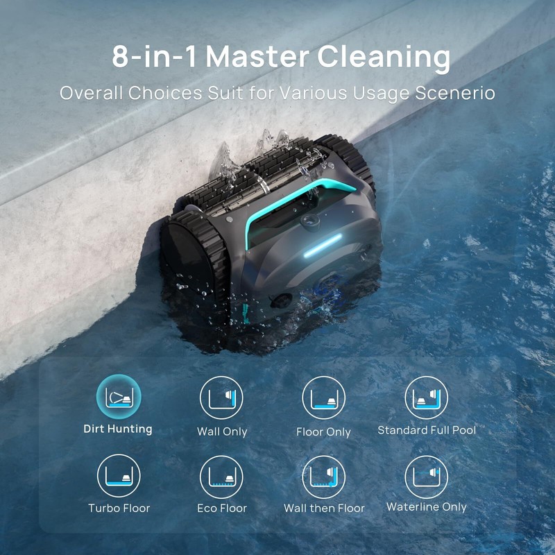 WYBOT C2 Vision Robotic Pool Cleaner Cordless Pool Vacuum for Inground Pools NEW gallery