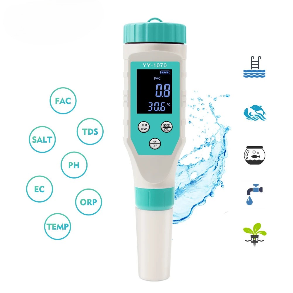 7In1 Swimming Pool Chlorine PH Meter Professional Tester Water Quality Analyzer gallery