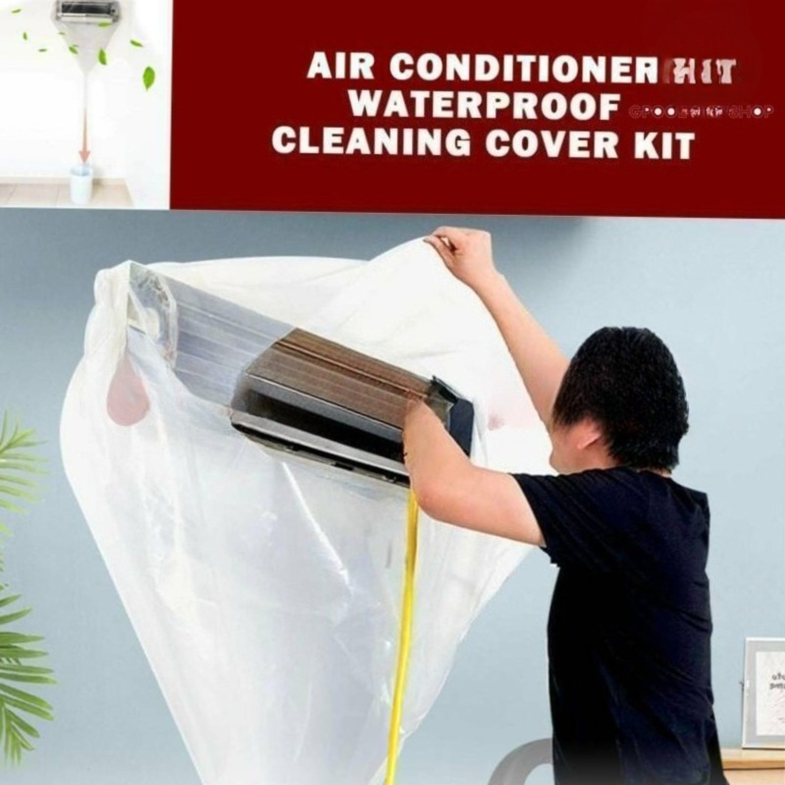 Dust Washing Clean Cover Waterproof Protector Bag Home Air Conditioner Cleaning gallery