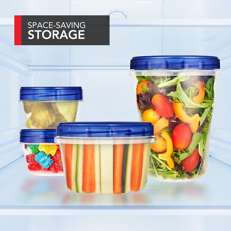 4Oz Plastic Containers with Twist Top Lids (6 Pack), 1/2 Cup Small Freezer Conta gallery