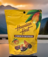 *Hawaiian Host Choco Mango – Dark Chocolate Dipped Dried Mango Slices – Tropical