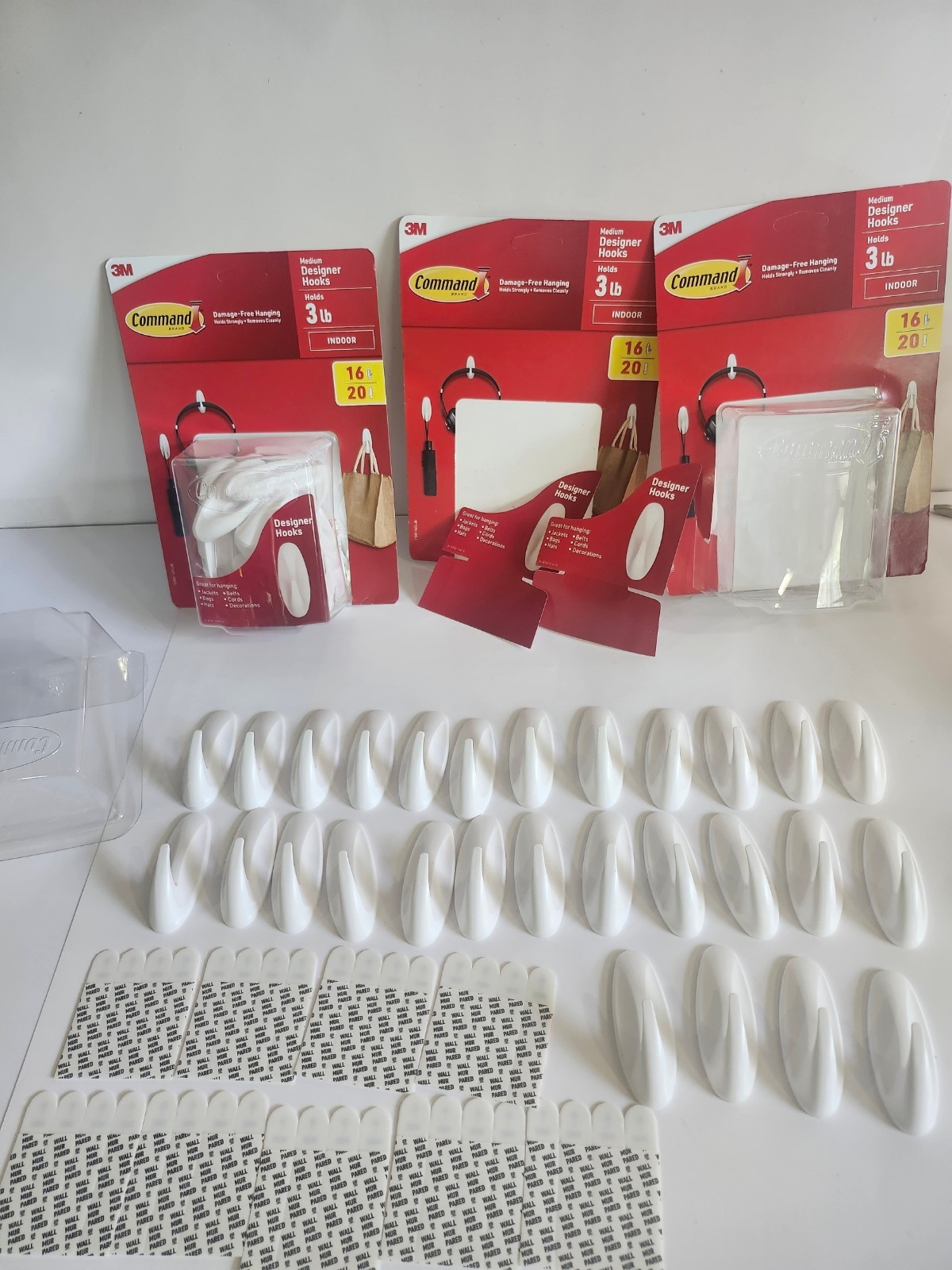 Command Medium Designer Hooks, 44 Hooks and 56 Strips, Holds up to 3 lb gallery