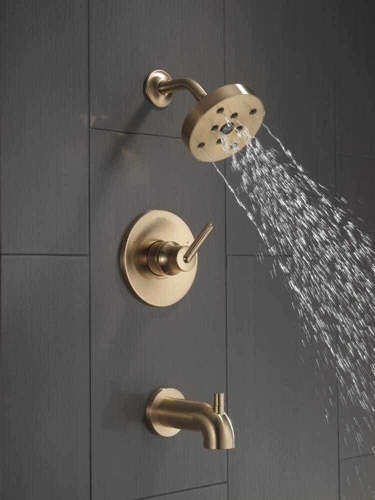 Delta Trinsic H2OKinetic Tub/Shower Trim Champagne Bronze-Certified Refurbished gallery