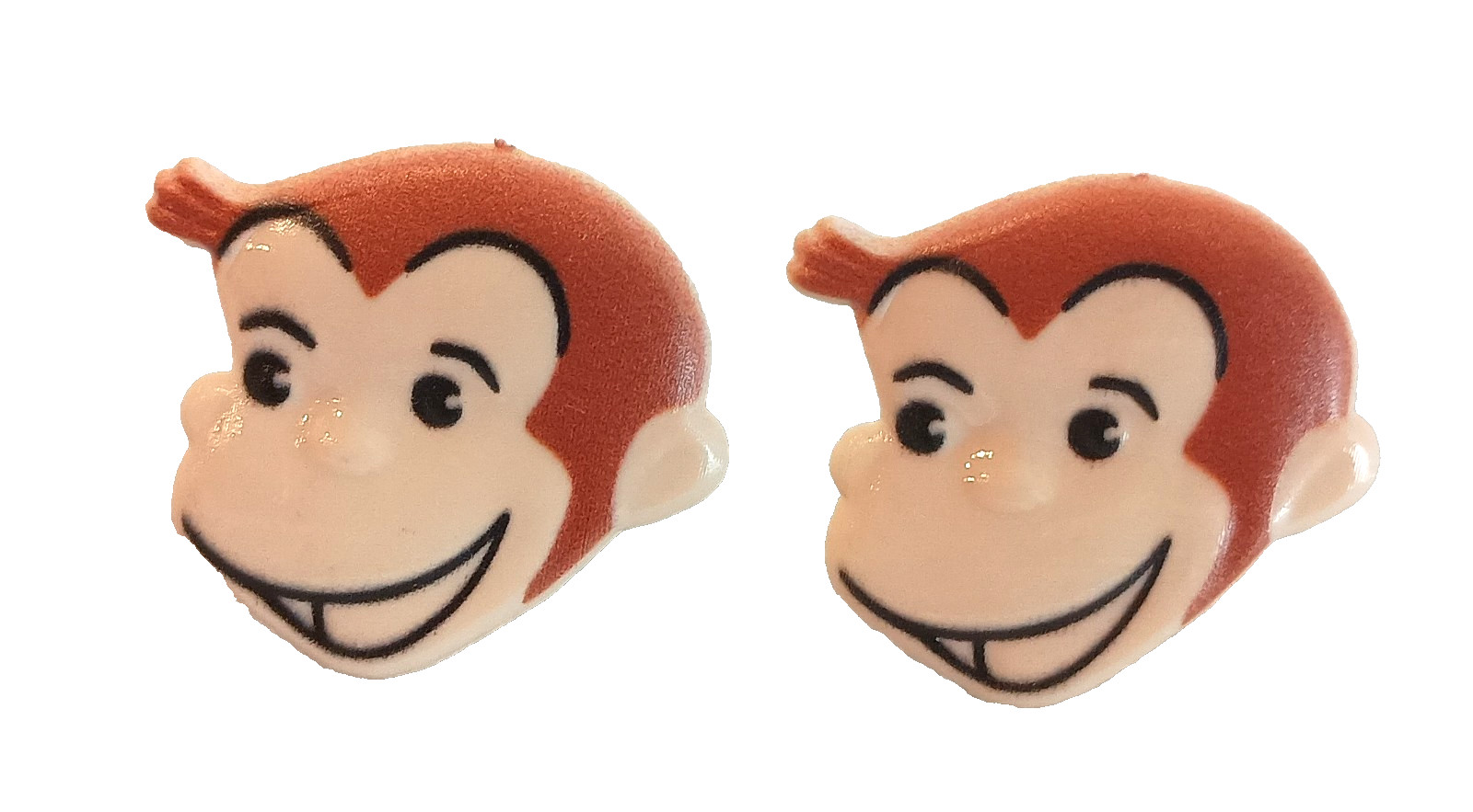 Curious George DecoPac Plastic Toy Ring Set of 2 New NOS 2020s gallery