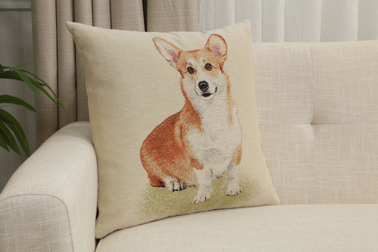 18x18 In Corgie Cushion Cover, Throw Pillow Cover for Couch gallery