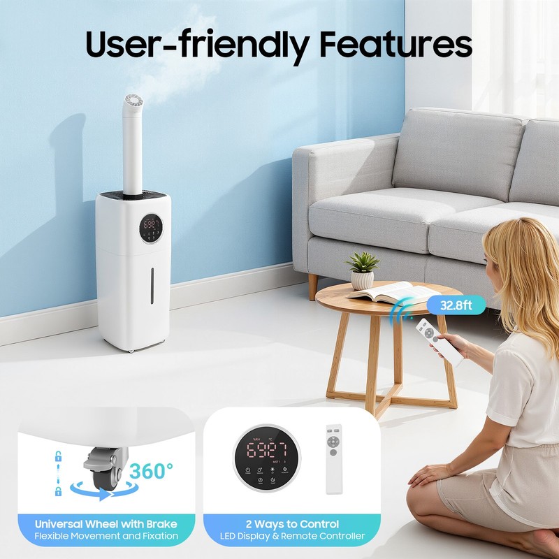 21L Large Humidifier, 35dB Touch Control Humidifier, 110W Commercial Humidifier gallery