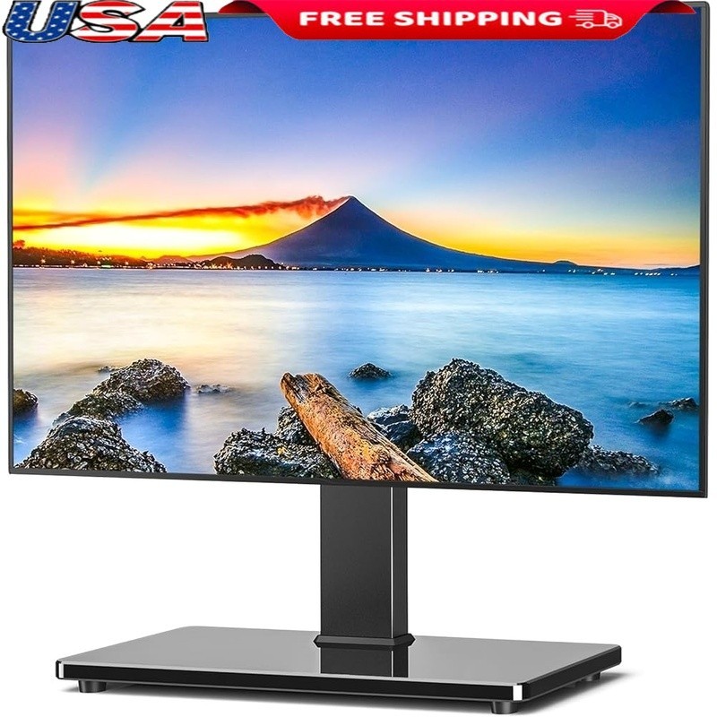 Universal Swivel TV Stand Adjustable Height 32-75'' TVs Center Pedestal Stand gallery