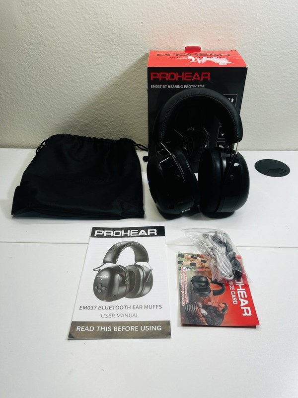 Prohear EM037 Bluetooth Hearing Protector Headphones 30dB Noise Reduction gallery