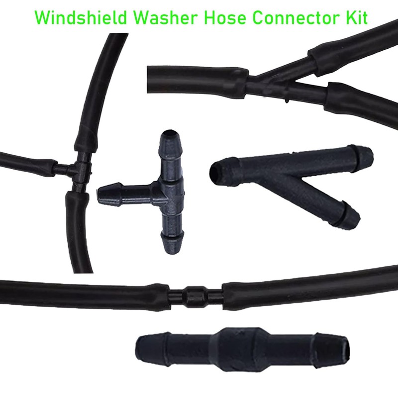 Windshield Washer Hose Connector Kit 24Pcs 3-way (T, Y) 2-way (I) fit for Car gallery
