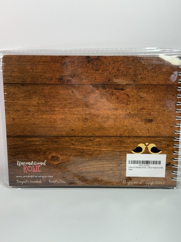 Unique 5th Wedding Anniversary Memory Keepsake Book Wood Unconditional Rosie New gallery