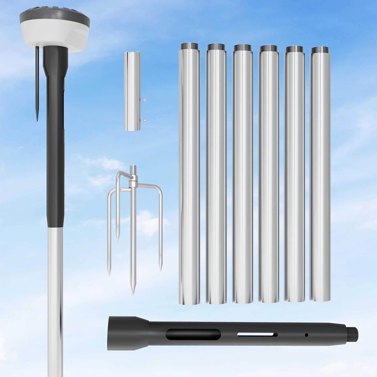 Ground Pole Mount Kit, for Luba 2 AWD Series, Compatible with RTK Antenna gallery