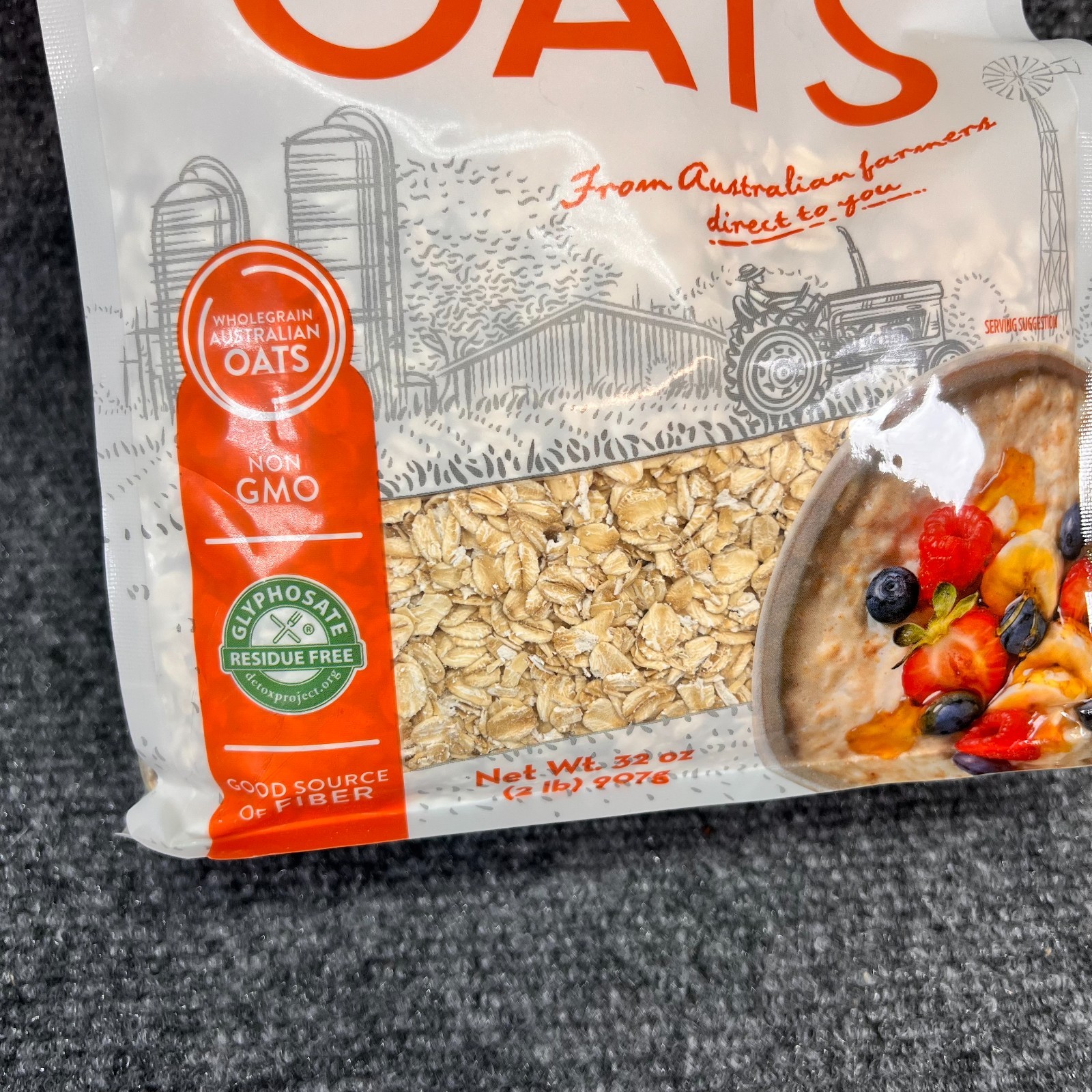 Red Tractor Australian Creamy Style Rolled Oats Sun Ripe 1 Pack 32oz (2 lb.) NEW gallery