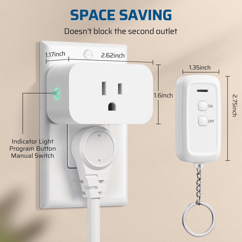 DEWENWILS Plug and Play Remote Control Outlet, IWireless Remote Light Switch gallery