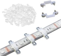 LED Strip Light Mounting Brackets , Silicon Fixed Clips with Screws