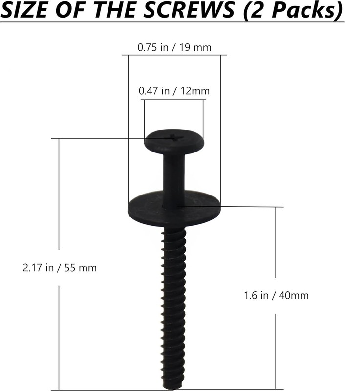 Black Handle Compatible with Frigidaire Kenmore Wall 5304458312 with 2 Screws gallery