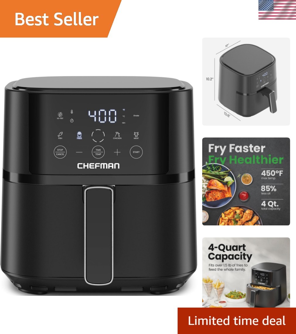 Air Fryer – 4 QT Compact Airfryer for Quick & Easy Meals in Minutes, Features... gallery