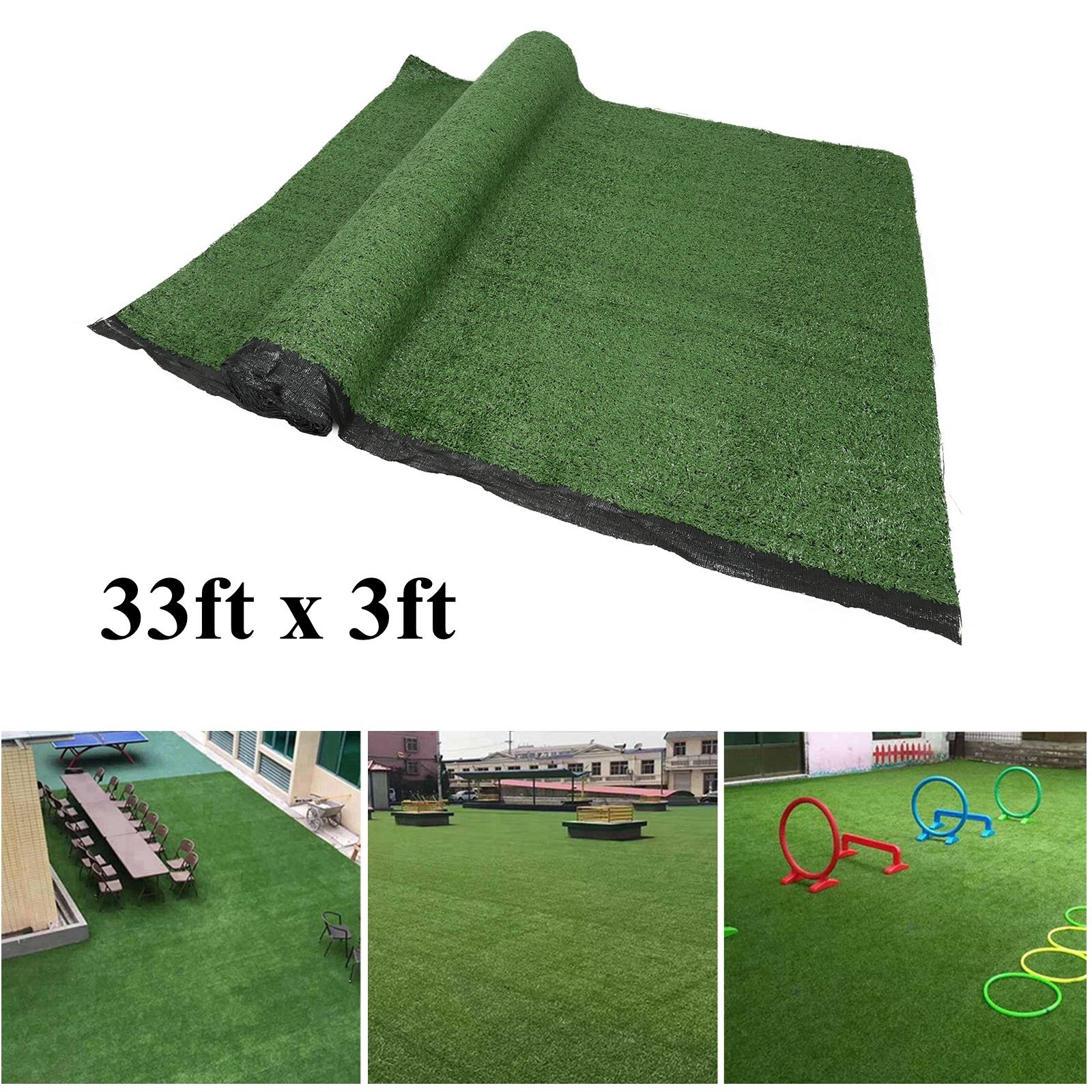 33ft. x 3ft. Synthetic Landscape Fake Grass Mat Artificial Pet Turf Lawn Garden gallery