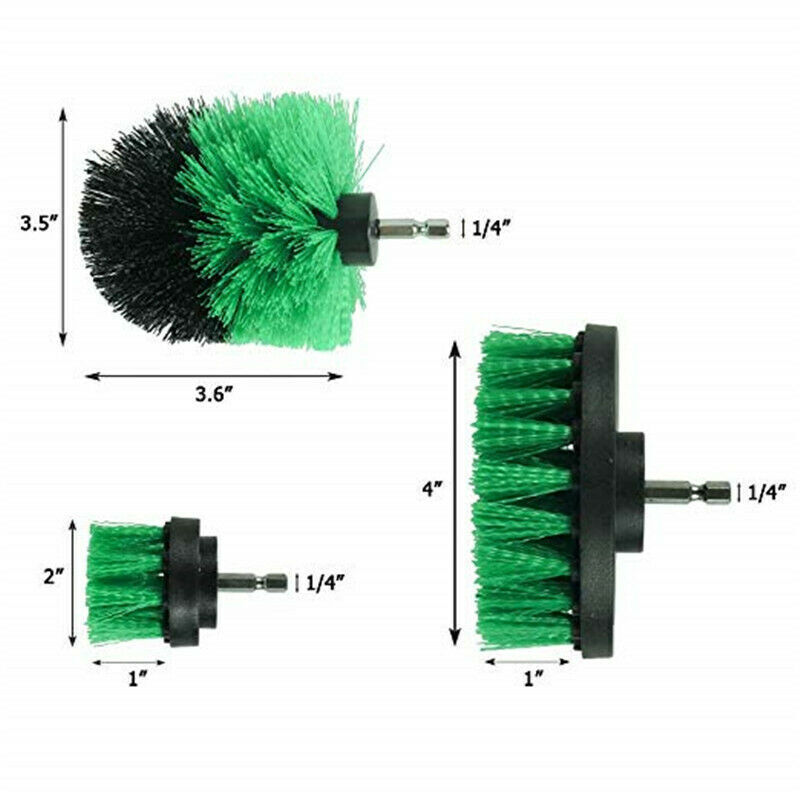 Drill Brushes Set 3pcs Tile Grout Power Scrubber Cleaner Spin Tub Shower Wall gallery