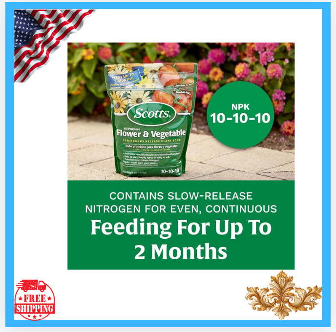 New Continuous Release Plant Food All Purpose Flowers Vegetables 3 lb gallery