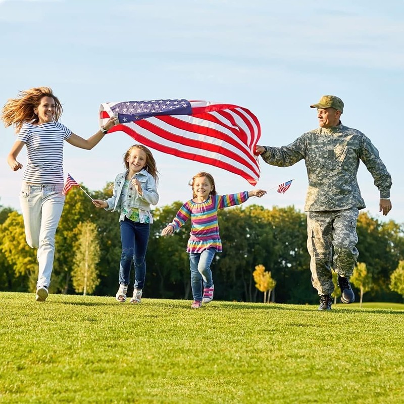 3x5 FT Heavy Duty American Flag for Outside Deluxe Spun Polyster US Flags, Wa... gallery