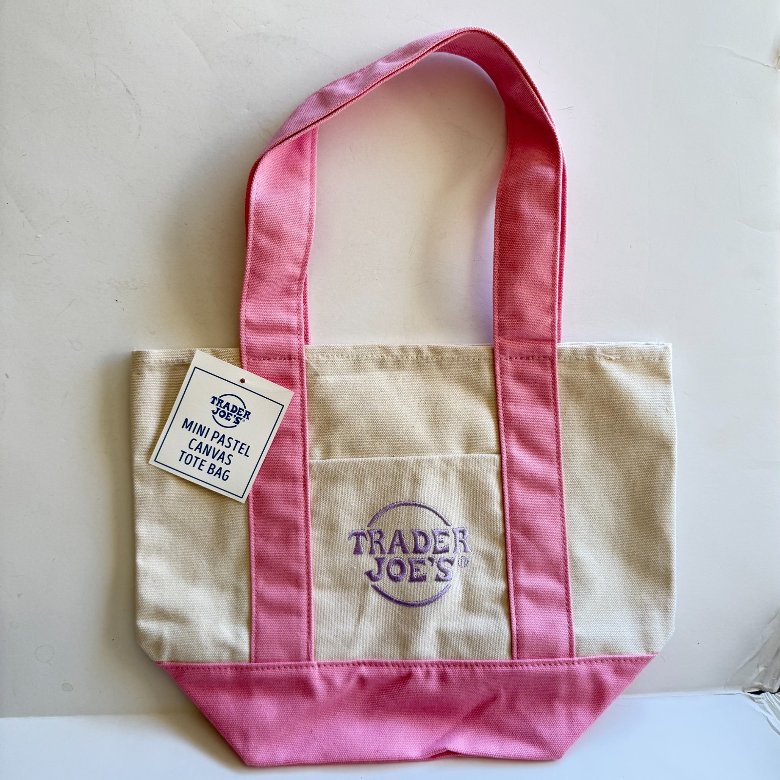Trader Joe’s Mini Canvas Pastel Reusable Tote Bag , Choice of Color, 2025 gallery