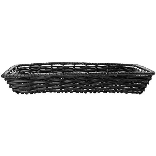 HUBERT® Black Basket Rectangular - 18"L x 12"W x 2 1/2"D gallery