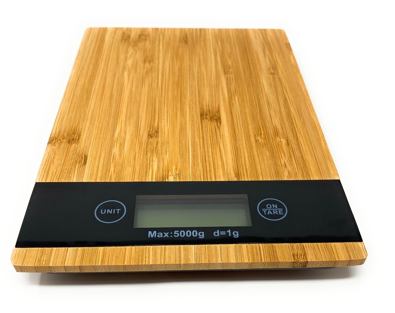 Digital Kitchen Scale - Genuine Bamboo Surface - 5kg (11lb) capacity - US STOCK gallery