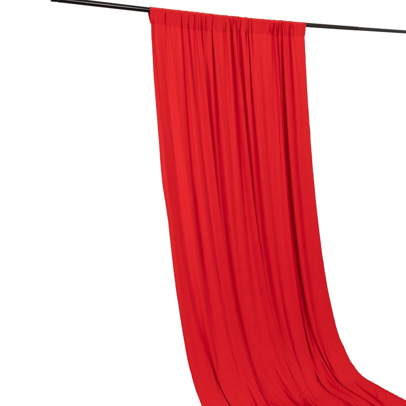 5 ft x 10 ft RED 4-Way Stretch Spandex Divider Backdrop Curtain Party Wedding gallery