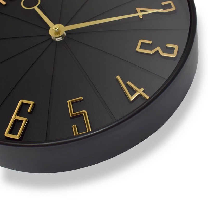 12" Modern Dial with Raised Number Wall Clock Gold gallery