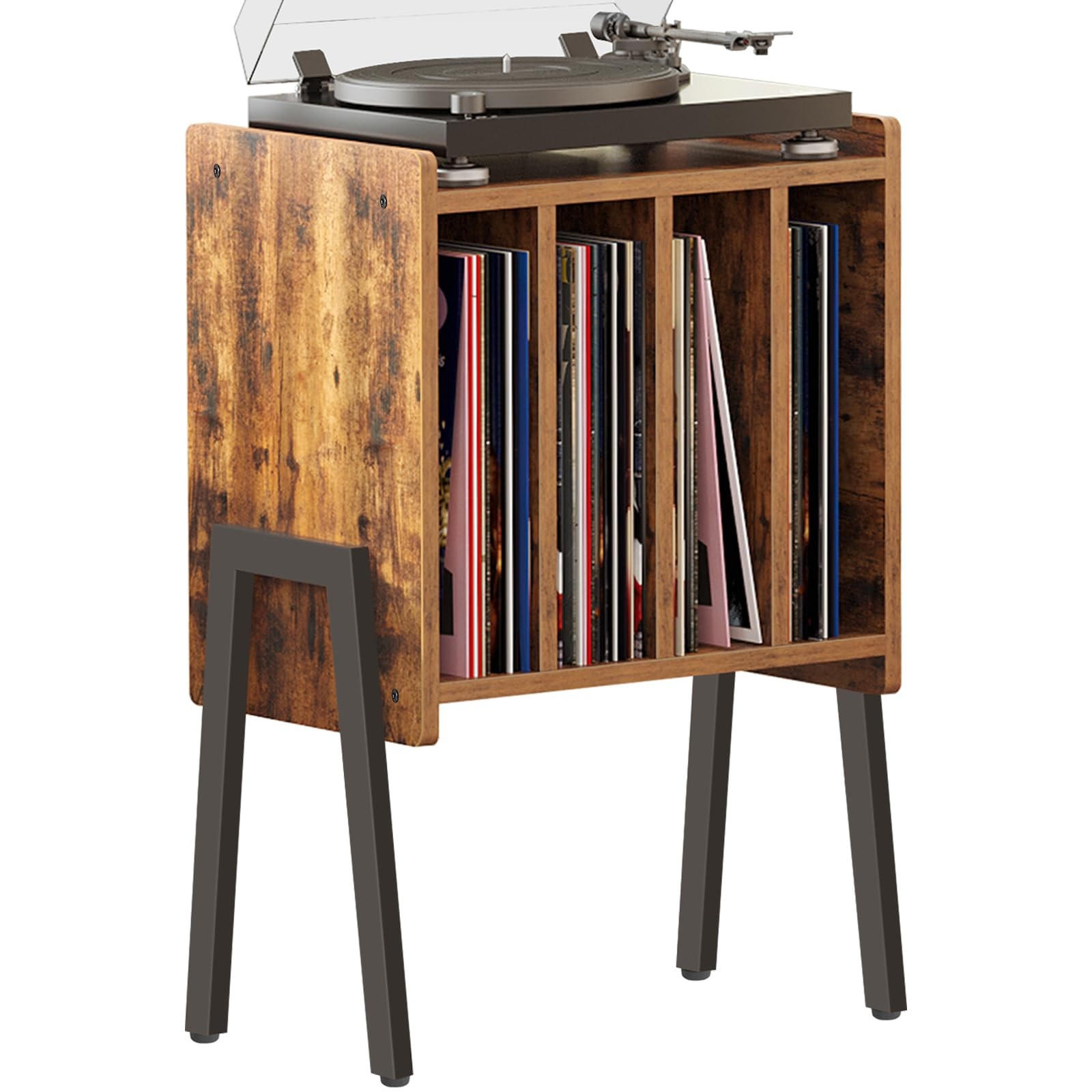 Record Player Stand Table with Vinyl Storage Shelf Nightstand gallery