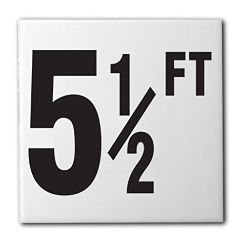 Ceramic Swimming Pool Waterline Depth Marker "5 1/2 FT" Smooth Finish, 4" Font gallery