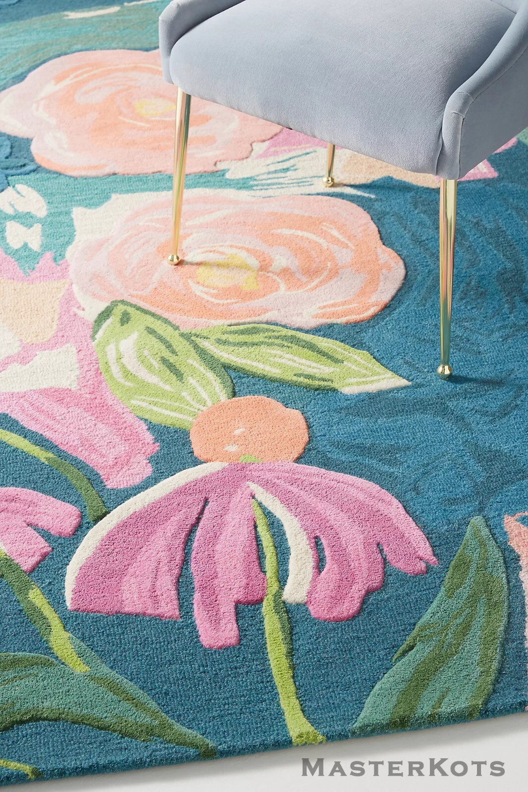 Loxey Multicolored High-Low Pile Modern Hand-Tufted 100% Wool Area Rug Carpet gallery