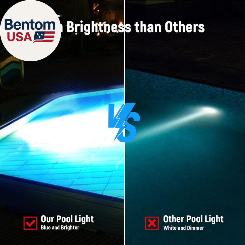 LED Pool Light for Inground Pool 120V 65W PRO, White Light 6500K with 6500Lm Hig gallery