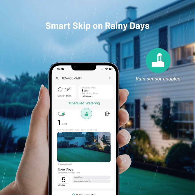 4/8 Zone Lawn Sprinkler Controller Outdoor Irrigation Systems WiFi App Control gallery