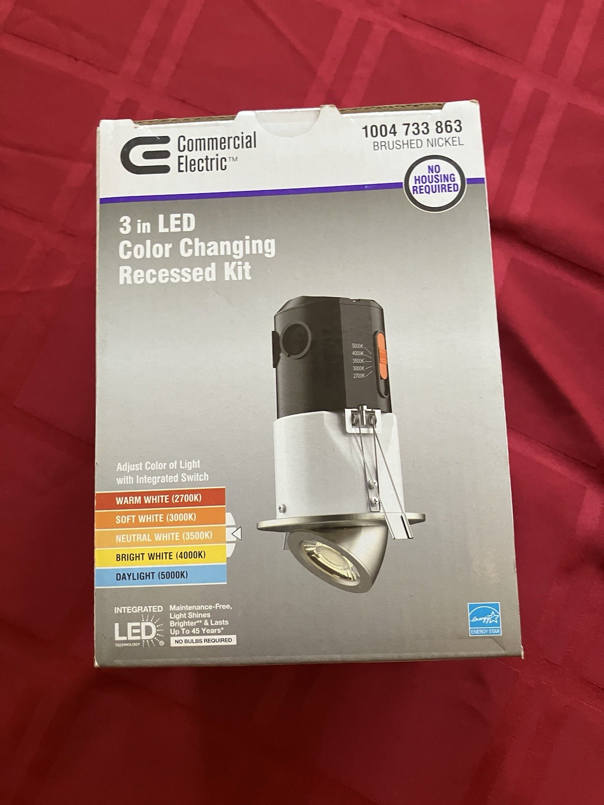 LED Color Changing Light Bulb Recessed Commercial Electric Premium Downlight 3" gallery